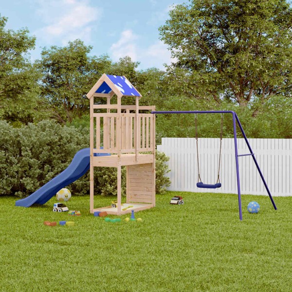 Outdoor playground set, solid pine wood