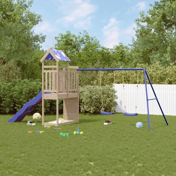 Outdoor playground set, solid pine wood