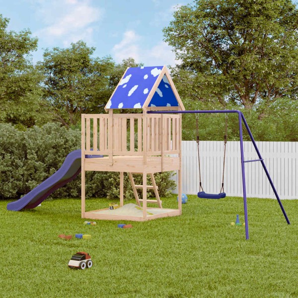 Outdoor playground set, solid pine wood