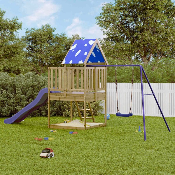 Outdoor playground set, impregnated pine wood