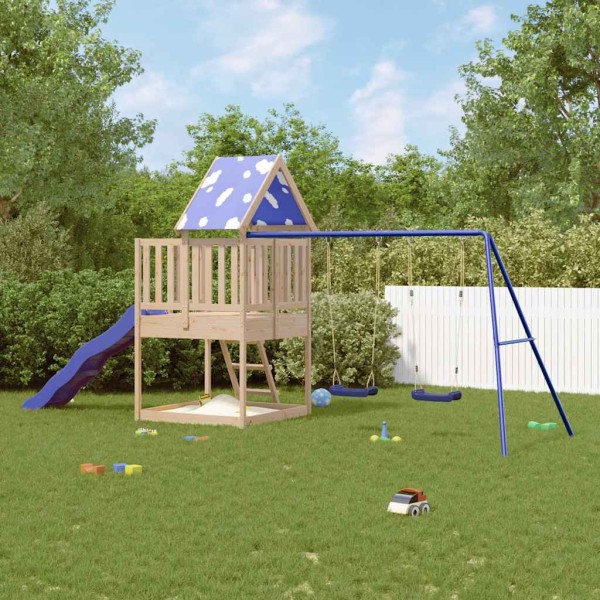 Outdoor playground set, solid pine wood