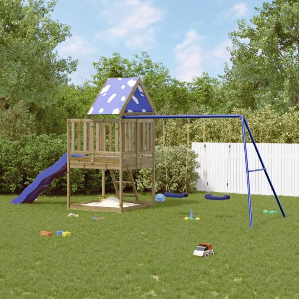 Outdoor playground set, impregnated pine wood