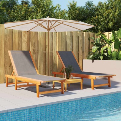 Sunbeds, 2 pcs., black,...
