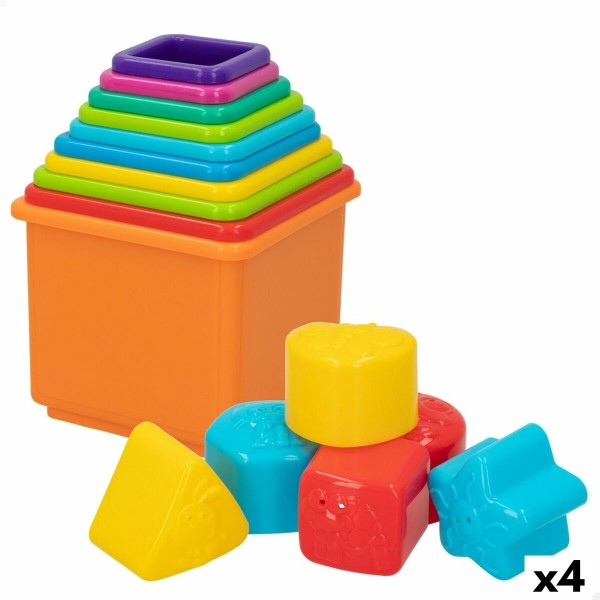 Virnastatud plokid PlayGo 16 Tükid, osad 4 Ühikut 10,5 x 9 x 10,5 cm