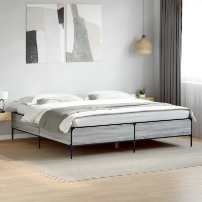 Bed frame, gray oak,...