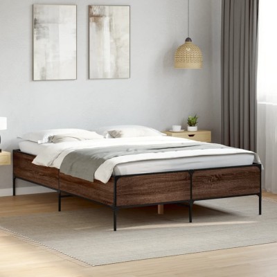 Bed frame, brown oak,...