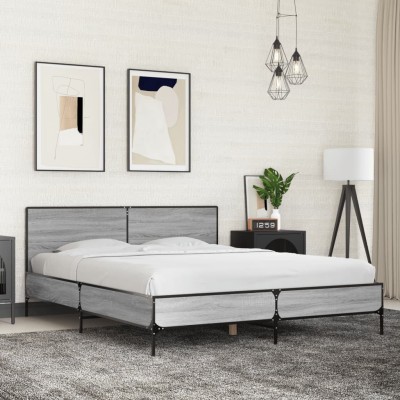 Bed frame, gray oak,...
