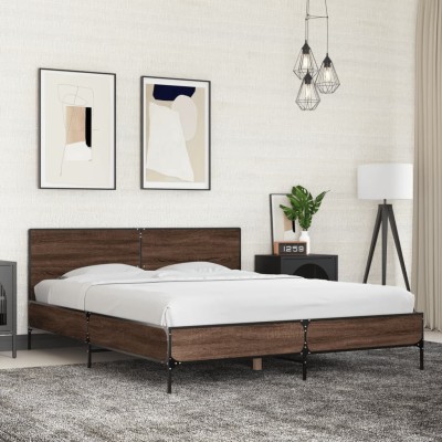 Bed frame, brown oak,...