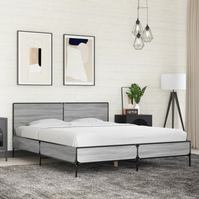 Bed frame, gray oak,...