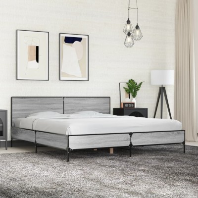 Bed frame, gray oak,...