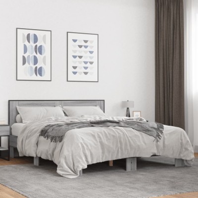 Bed frame, gray oak,...