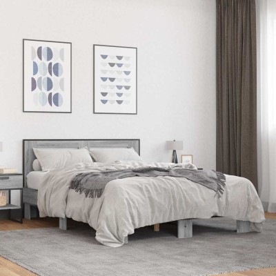 Bed frame, gray oak,...