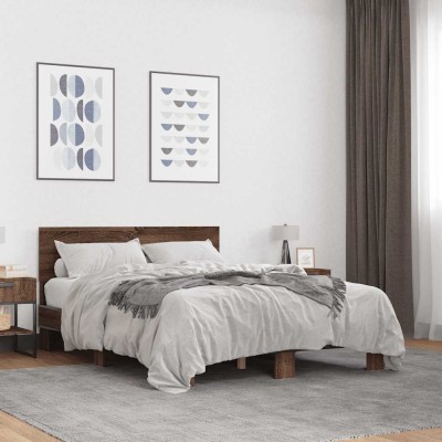 Bed frame, brown oak,...