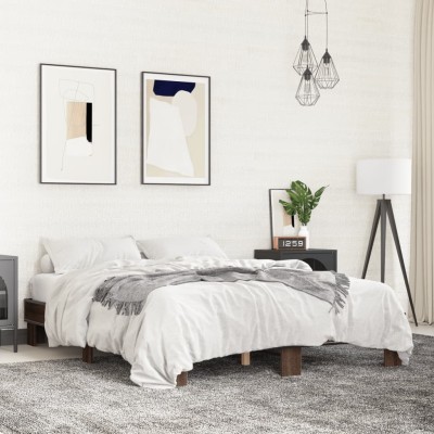 Bed frame, brown oak,...