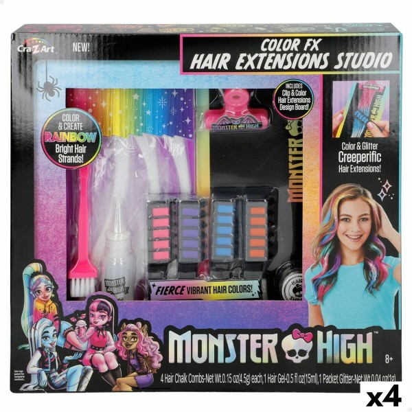 Soengukomplekt Monster High Juuksepikendused (4 Ühikut)