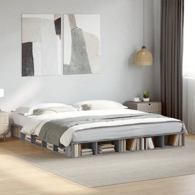 Bed frame, gray oak color,...