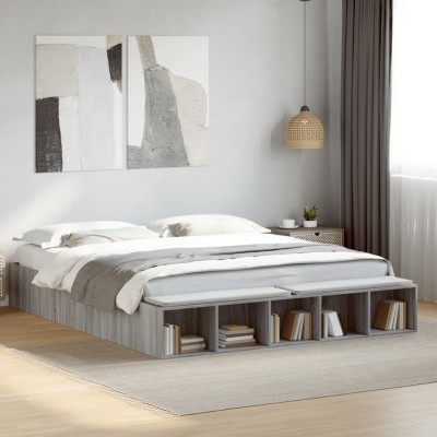 Bed frame, gray oak color,...