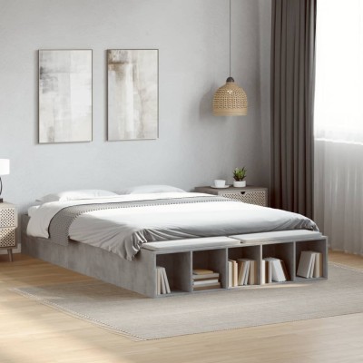 Bed frame, concrete gray...