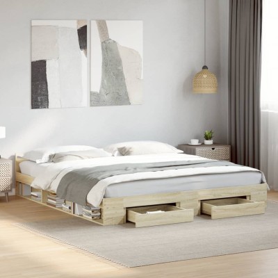 Bed frame with drawers,...