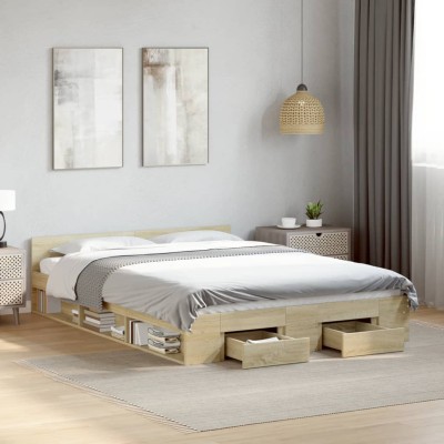Bed frame with drawers,...