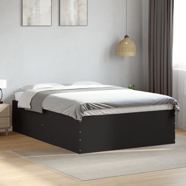 Bed frame, black, 120x200cm, processed wood