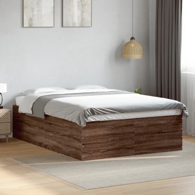 Bed frame, brown oak,...