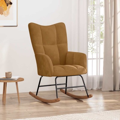 Swivel chair, brown, velvet