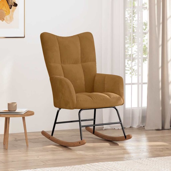 Swivel chair, brown, velvet