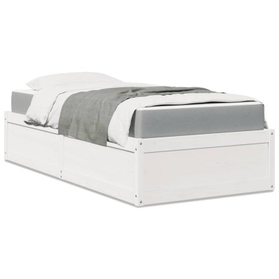 Bed with mattress, white,...