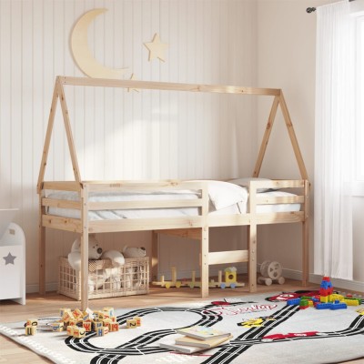 High bed with canopy,...