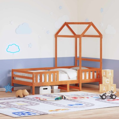 Bed frame with canopy, wax...