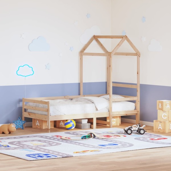 Bed with canopy, 80x200cm, solid pine wood