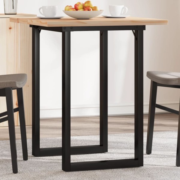 Dining table, 70x70x75.5cm, pine and steel, O-frame