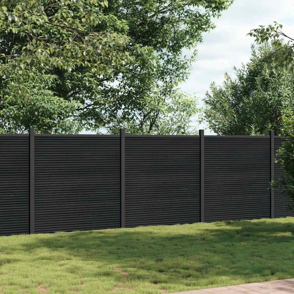 Fence segment, gray, 526x186cm, WPC