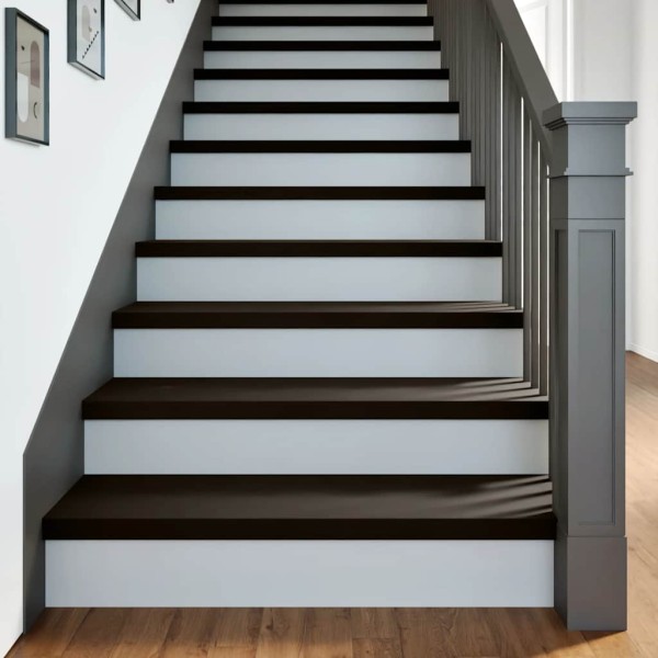 Stair steps, 2 pcs., dark brown, 90x30x2 cm, oak