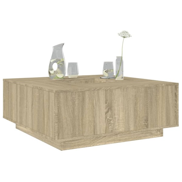 Coffee table, sonoma oak, 100x100x40cm, treated wood