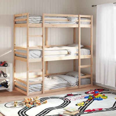 Triple bed, 80x200cm, solid...