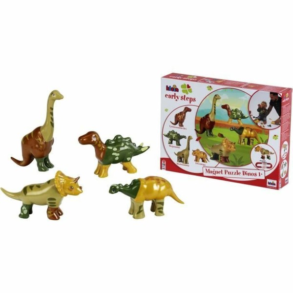 Celtniecības Komplekts Klein Magnet Dino Puzzle Daudzkrāsains