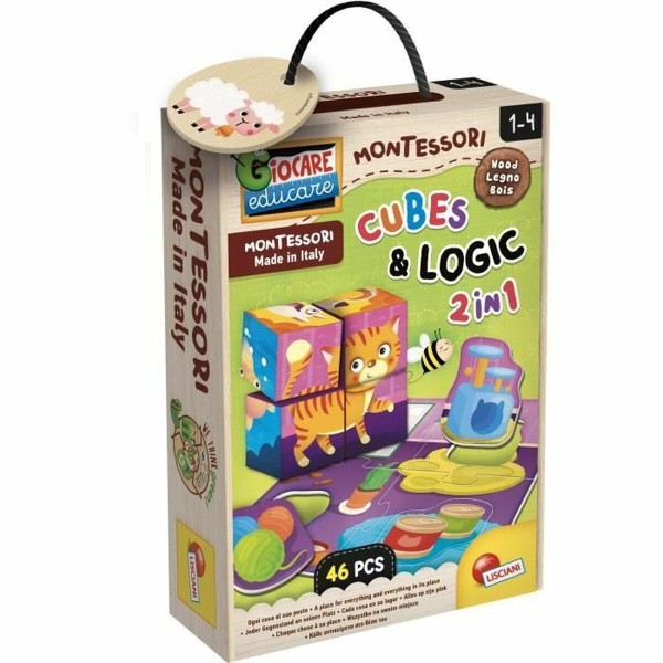 Hariv mäng kolm ühes Lisciani Giochi Cubes & Logic 2 in1 (FR)