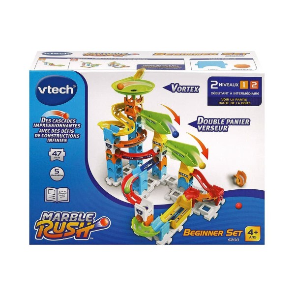 Marmorikuulasetti Vtech Marble Rush Marble Run - Beginner Set Rata + 4 vuotta Rekka Rampilla 47 Kappaletta