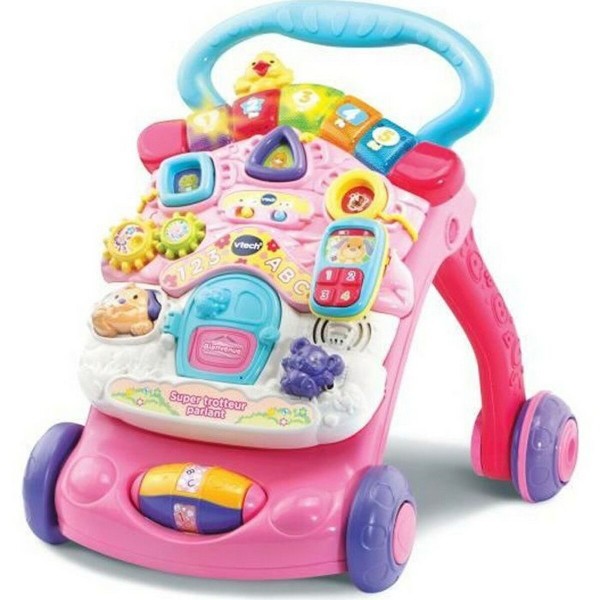 Kolmipyöräinen Vtech Super Trotteur Parlant 2 En 1 Rose Pinkki