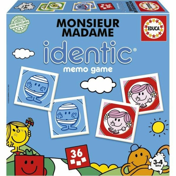 Hariv mäng kolm ühes Educa Monsieur Madame Identic (FR)