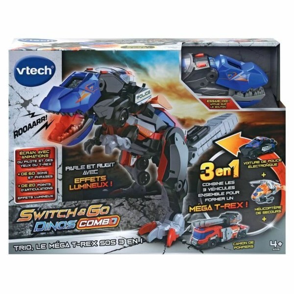 Transformuojamas super robotas Vtech Switch & Go Dinos Combo: Dinozauras