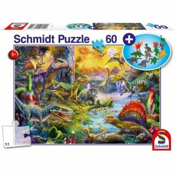 Palapeli Schmidt Spiele Dinosaurs Hahmot 60 Kappaletta