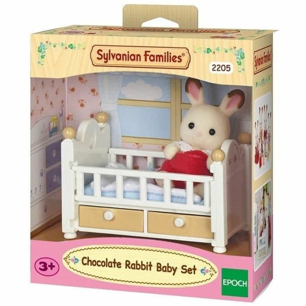 Action Figure Sylvanian Families Baby Rabbit Chocolate Bed