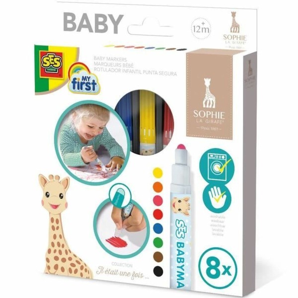 Набор маркеров babies SES Creative SOPHIE LA GIRAFE Разноцветный