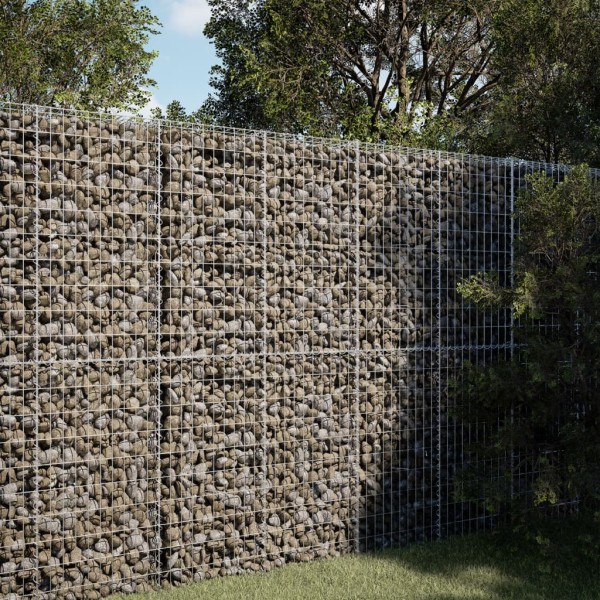 Rubber basket with lid, 100x50x200cm, galvanized iron