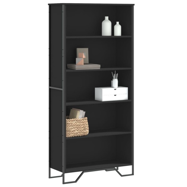 Bookcase, black, 80x31x169cm, MDF
