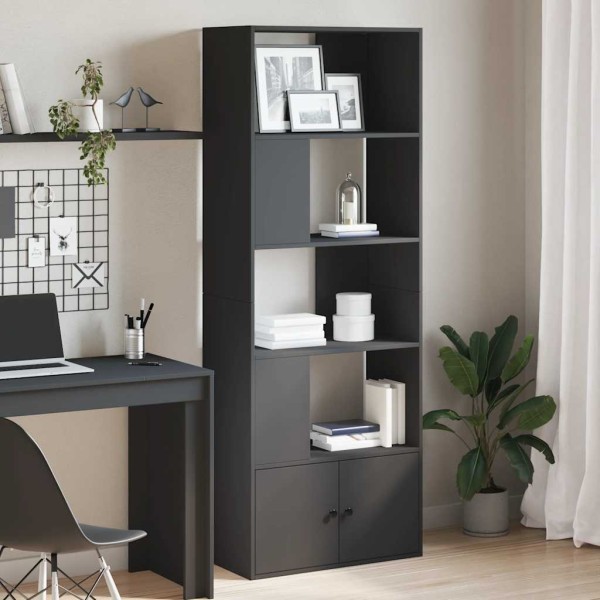 Bookcase, black, 70x36x189cm, processed wood