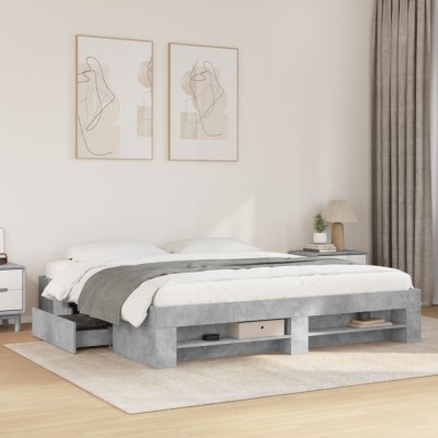 Bed frame, concrete gray...